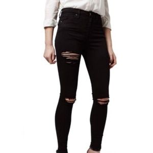 Topshop Moto Jamie HIGH WAISTED Distressed Jeans